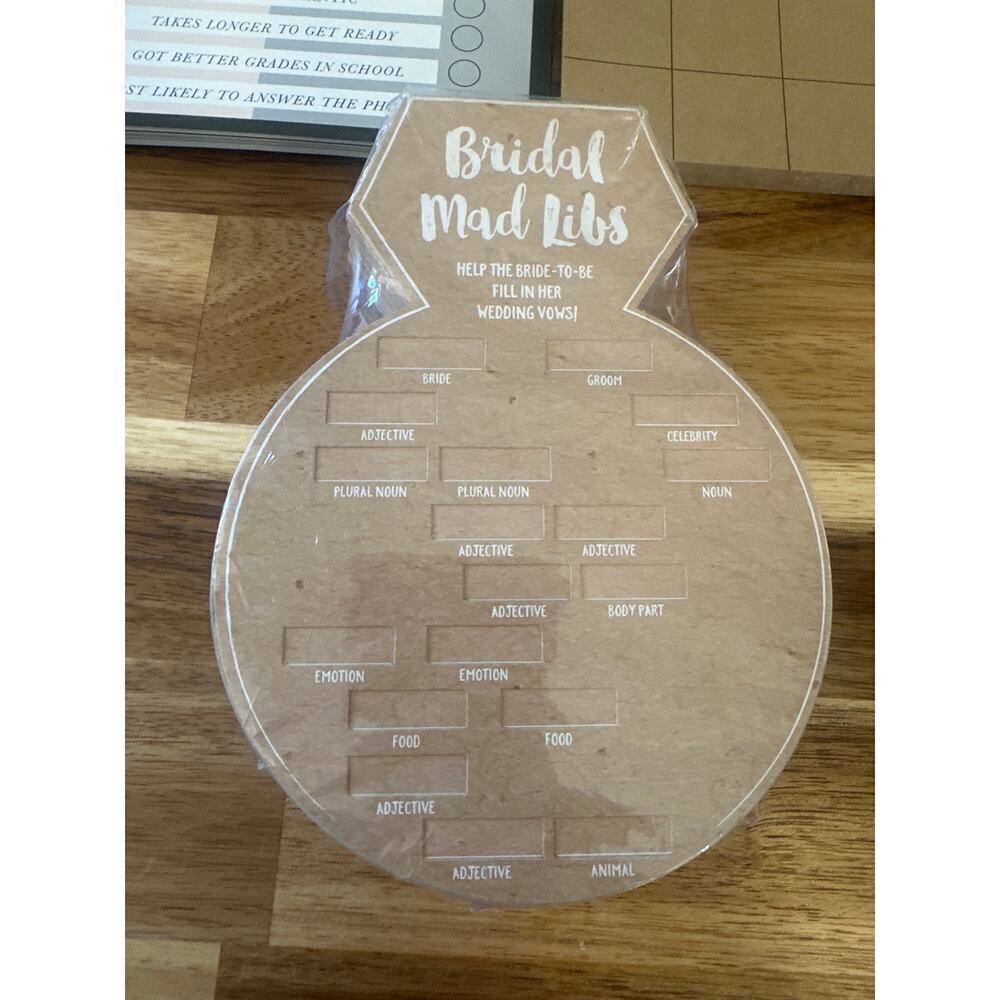 Bundle of Bridal Shower Games….Bridal Mad Libs, Bride Bingo, Guess the Dress etc - Picture 6 of 6